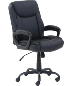 Amazon Basics Classic Puresoft PU Padded Mid-Back Office Computer Desk Chair with Armrest（Black/ Brown）optional
