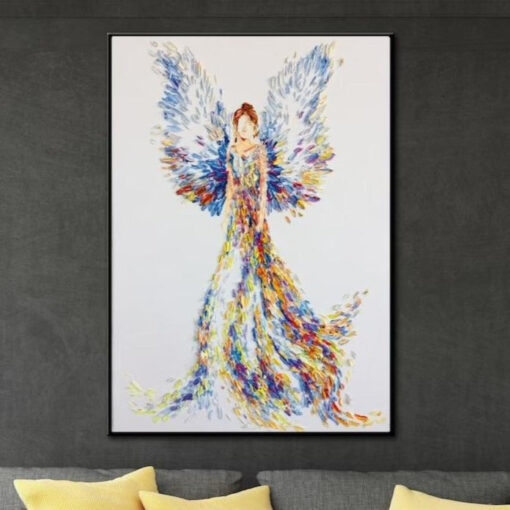 Buy Angel Abstract Artwork Large Angel Painting Angel Girl Oil Painting | FACELESS ANGEL online shopping cheap