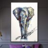 Buy Animal Painting Animal Canvas Painting Elephant Wall Art Elephant Artwork | FOREGOER online shopping cheap