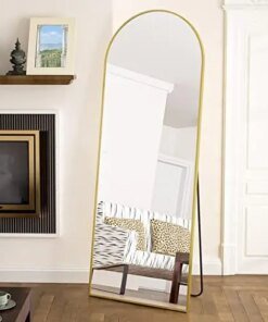 Arch Floor Mirror, Full Length Mirror Mirror Hanging or Leaning Arched-Top Full Body Mirror with Stand for Bedroom, Dressing Ro