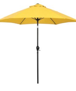 Astella 102″ Yellow Solid Print Hexagon Market Patio Umbrella with UV Resistant Material