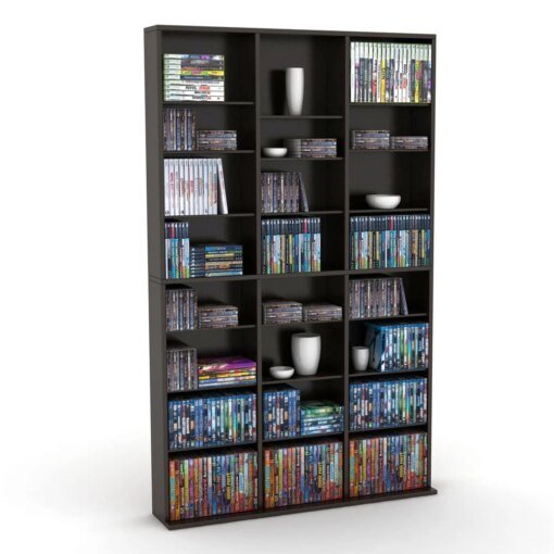 Buy Atlantic 37"x60" Oskar Adjustable Wood Media Storage Shelf Bookcase