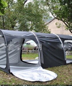 Attachable Beach Tent Sun Shelter 4 Person Heat and Light-Blocking Protection Sun Shade UPF50+ UV Easy Setup Camping Canopny