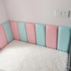 Buy Baby's bedside leather thickened simple solid color collision resistant soft bag online shopping cheap