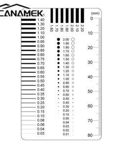 Badge gauge Stain card Point gauge wire gauge film ruler Stain contrast ruler