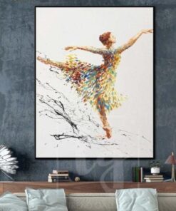Ballerina Abstract Artwork Large Ballerina Painting Dancing Girl Oil Painting | BALLERINA ORSOLA