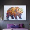 Buy Bear Large Abstract Painting Bear Painting Grizzly Painting Modern Abstract Canvas Painting | GRIZZLY online shopping cheap