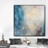 Beige Painting Blue Abstract Painting Texture Canvas | INNOCENT SOUL Beige Painting Blue Abstract Painting Texture Canvas | INNOCENT SOUL