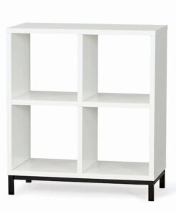 Better Homes & Gardens 4-Cube Organizer with Metal Base, White