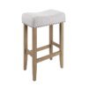 Buy Better Homes & Gardens Light Grey Linen like Upholstered Backless 29 inch Barstool online shopping cheap