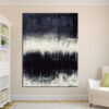 Buy Black And White Abstract Canvas Original Contemporary Art | LIGHT AND DARKNESS online shopping cheap