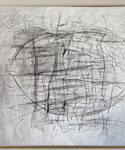 Black And White Abstract Painting Gray Artwork Canvas Art Modern Painting for Hotel Decor | ROTATION