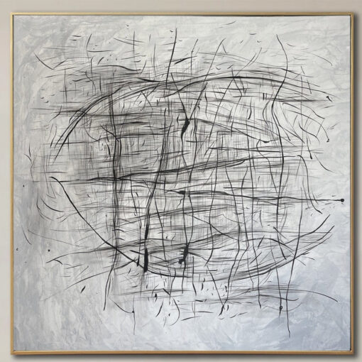 Buy Black And White Abstract Painting Gray Artwork Canvas Art Modern Painting for Hotel Decor | ROTATION online shopping cheap
