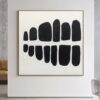 Buy Black And White Art Abstract Minimalist Paintings On Canvas Stones Art Textured Painting Modern Hand Painted Wall Decor | COME TO LIGHT online shopping cheap