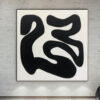 Buy Black And White Canvas Black Lines on White on Canvas Abstract Black And White Oil Painting Black and White Wall Art Black Wall Decor | BLACK ON WHITE online shopping cheap