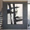 Buy Black And White Wall Art Large Original Abstract Painting Lots Texture Abstract Franz Kline style | EMOTIONAL OUTBURST online shopping cheap