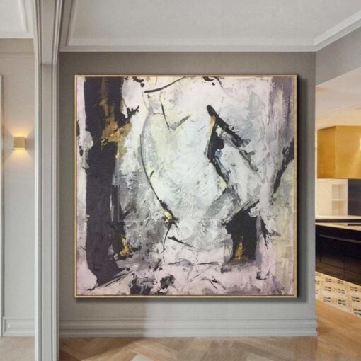 Buy Black And White Wall Artwork Gold Leaf Painting Original Art Abstract Paintings On Canvas | POTENTIAL ENERGY online shopping cheap