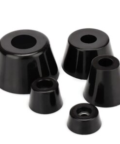 Black Conical Rubber Shock Pad Floor Protector Furniture Legs Feet Speaker Cabinet Bed Table Box Anti Slip Parts
