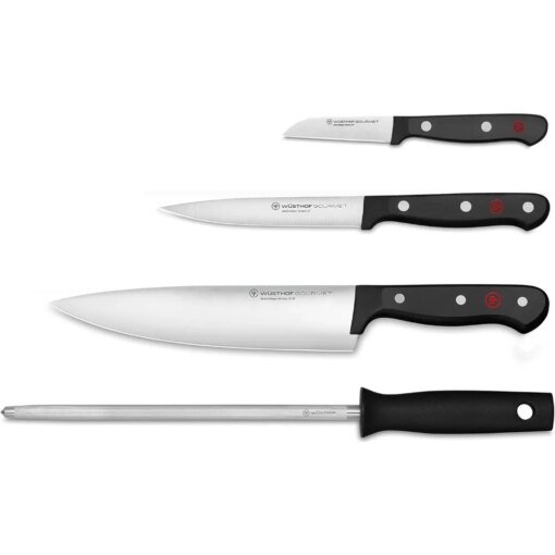 Buy Black Knifes for Kitchen Knives Gourmet 4-Piece Chef's Knife Set Free Shipping Kitchenware Accessories Professional Tools Dining online shopping cheap