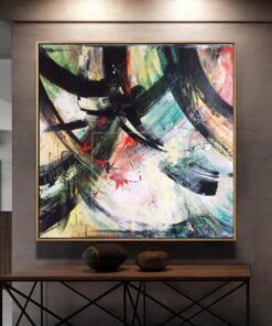 Black White Wall Art Painting Abstract Oil Canvas Painting Palette Knife Art Abstract Wall Art Canvas | CONFETTI
