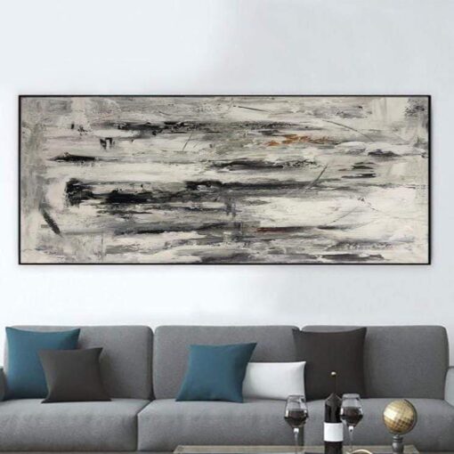 Buy Black & White Painting Abstract Painting on Canvas Minimalist Art Contemporary Grey Art Acrylic Painting on Canvas Original Painting | BREATH OF EARTH online shopping cheap