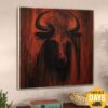 Buy Black and Red Canvas Painting Bull Wall Art Oil Decor Bull Artwork | RED POWER 60"x60" online shopping cheap