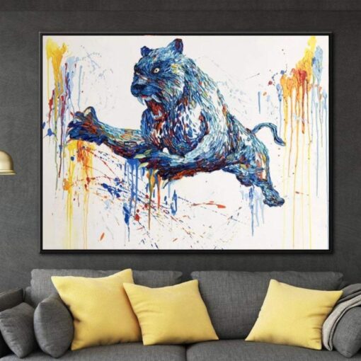 Buy Black panther art Black panther decor Black panther Oil painting | SUDDEN ATTACK online shopping cheap