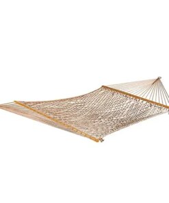 Bliss Hammocks Cotton Rope Hammock W/ Spreader Bar, 60-in. Wide, 450 lb. Capacity (Brown)