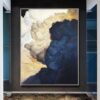Buy Blue Painting Abstract Clouds Paintings On Canvas Textured Wall Art Contemporary Wall Decor | BLUE COILS online shopping cheap