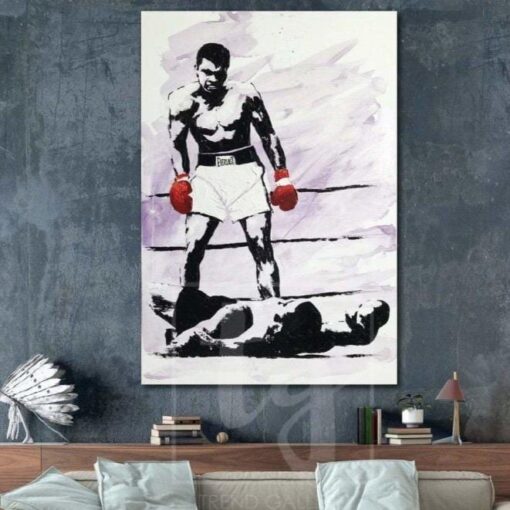 Buy Boxer Large Canvas Painting Mohammed Ali Painting Modern Boxer Canvas Painting | BOXER OF THE YEAR online shopping cheap