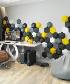 Breathable Self-adhesive hexagonal soft bag tatami wall