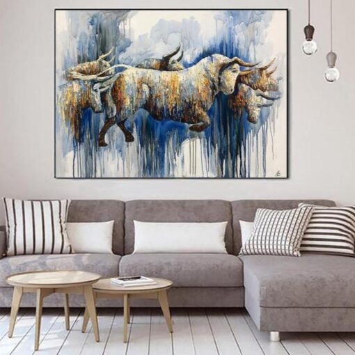 Buy Bull Abstract Painting Colorful Artwork Abstract Canvas Painting Abstract Modern Art | BEFORE THE DREAM online shopping cheap