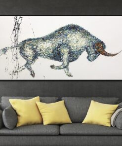Bull Large Abstract Painting Bull Painting Bull Painting Modern Abstract | CHARGING BULL