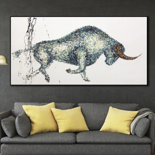 Buy Bull Large Abstract Painting Bull Painting Bull Painting Modern Abstract | CHARGING BULL online shopping cheap