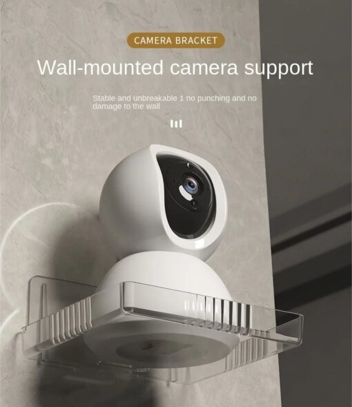 Buy Camera Bracket Wall-mounted Bracket Without Punching Wall Mounted Storage Holder Router Projector Bracket Hole-Free Shelf online shopping cheap
