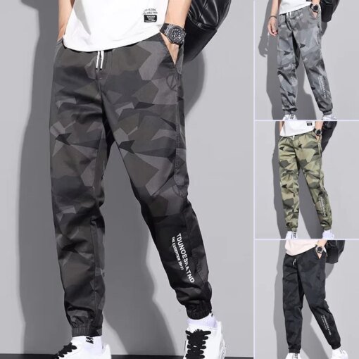 Buy Casual Pants Men Camouflage Sweatpants Summer Joggers Quick Dry Harem Trousers Breathable Clothing Streetwear online shopping cheap