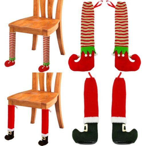 Buy Christmas Home Furniture Legs Cover Chair Table Leg Floor Protector Foot Cover Christmas Decorations Furniture Protector online shopping cheap