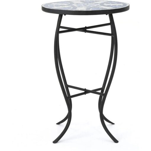 Buy Christopher Knight Home Han Outdoor Ceramic Tile Side Table with Iron Frame