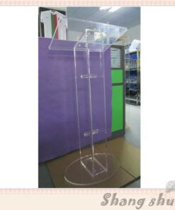 Clear 12mm Thickness Low Floor Acrylic Church Podium Stand, Cheap Pulpit, Acrylic Lectern plexiglass