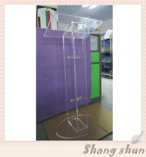 Buy Clear 12mm Thickness Low Floor Acrylic Church Podium Stand