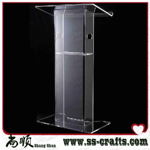 Buy Clear 12mm Thickness Low Floor Acrylic Church Podium Stand