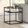 Buy Coffee Tables Free Shipping Side Table Ada 20'' Wide Square Side Table in Blackened Bronze Furniture Living Room Home online shopping cheap