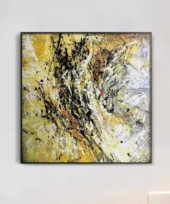 Color oil painting Gold Abstract Large Canvas, Modern Art, Abstract art, Textured Painting, Modern Oil Painting Modern Home and Office Decor | YELLOW CRAZINESS