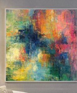 Colorful Abstract Paintings On Canvas In Bright Сolors Art Modern Fine Art Vivid Art Pastel Colors Handmade Artwork | BRIGHT BLOOM