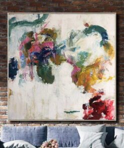 Colorful Acrylic White Paintings On Canvas Original Wall Art Abstract Wall Decor | BRIGHT ILLUSION