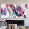 Buy Colorful Art White Abstract Painting Pink Painting Abstract Oil Painting On Canvas | FLOWER FAIRY online shopping cheap