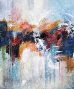 Colorful Digital Art Digital Download Bohemian Living Room Decor Blue Digital File Download Digital Abstract Painting Instant Download | DIGITAL FILE #14