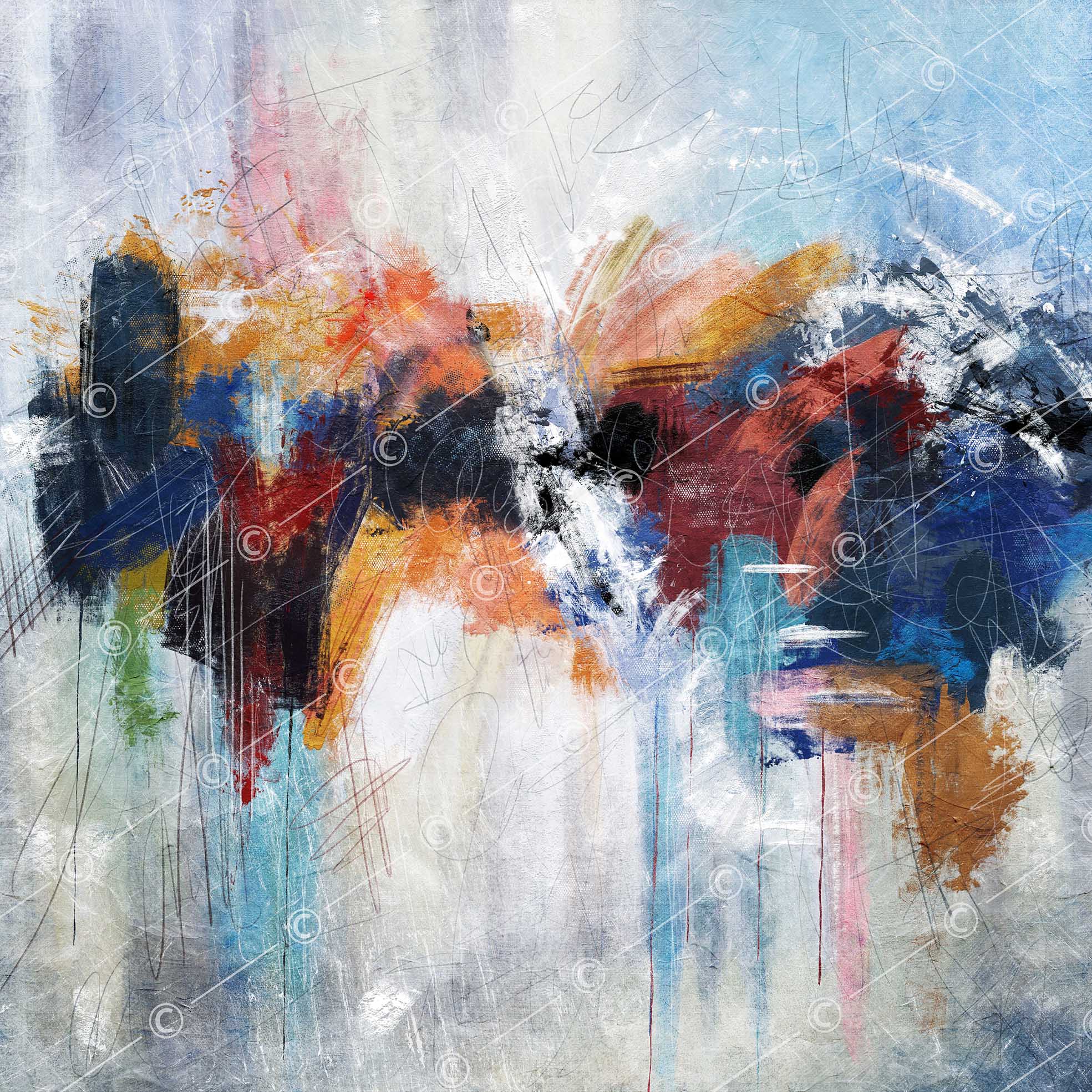 Buy Colorful Digital Art Digital Download Bohemian Living Room Decor Blue Digital File Download Digital Abstract Painting Instant Download | DIGITAL FILE #14 online shopping cheap