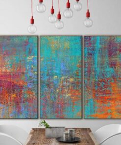 Colorful Paintings Blue Paintings On Canvas Extra Large Wall Art Sets Of Paintings Modern Artwork | RIOT OF COLORS