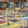 Buy Combination design of wrought iron aluminum outdoor suit in online celebrity leisure courtyard outdoor table and chair online shopping cheap